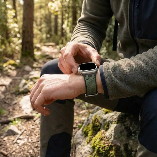 Apple Watch sport grain band (zwart/groen)