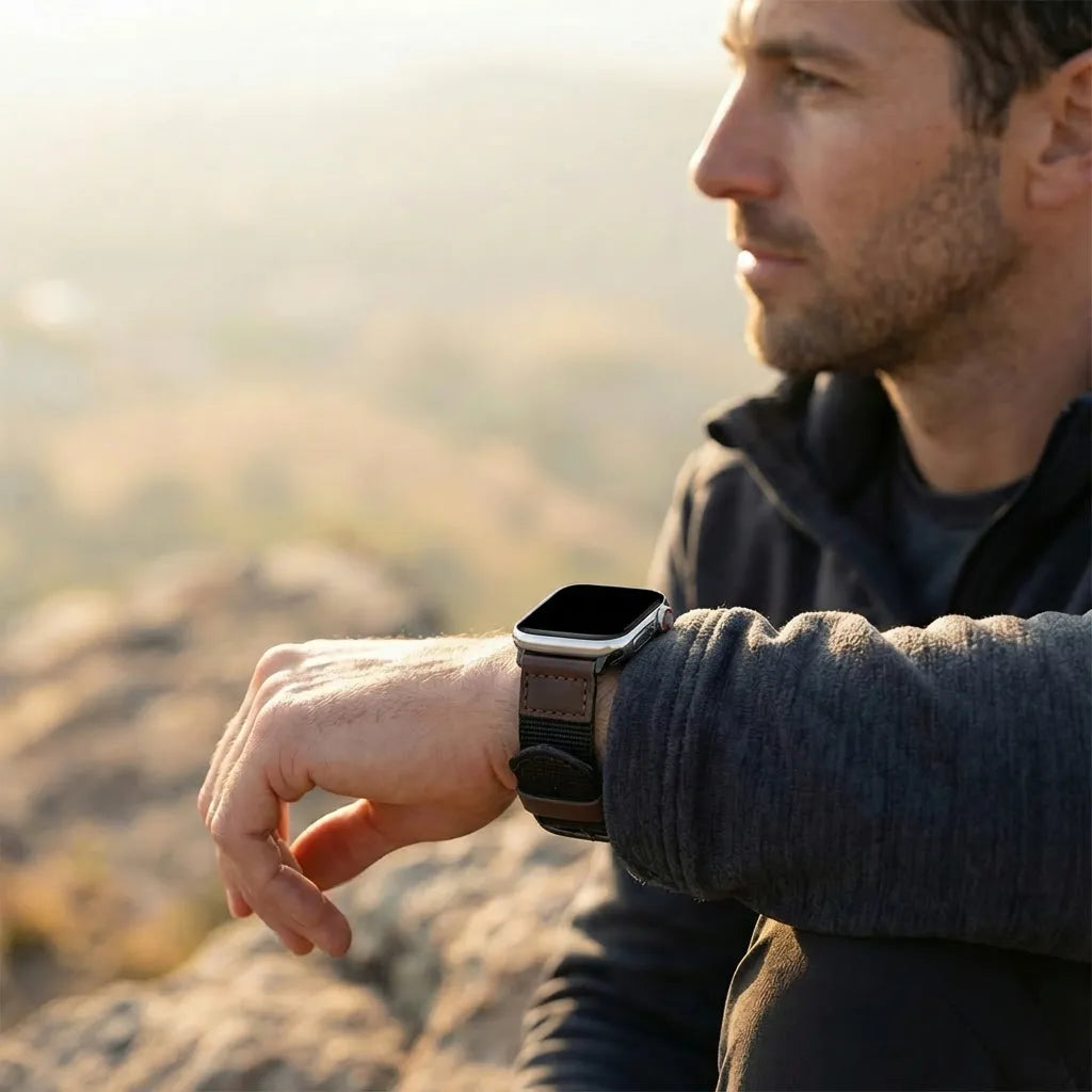 Apple Watch Canvas Armband (Schwarz)