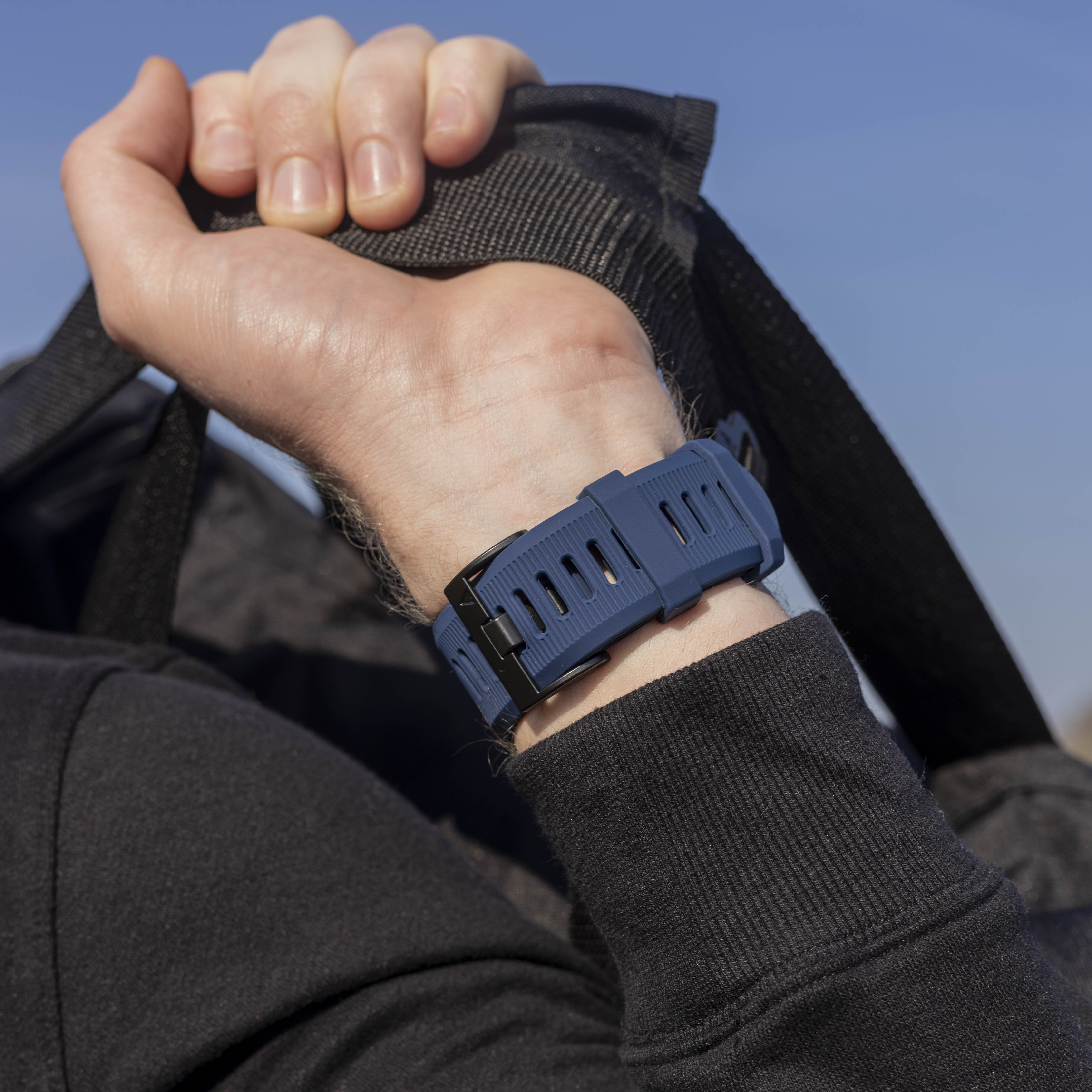 Garmin Fenix ​​5x / 6x Silikonarmband (Dunkelblau)