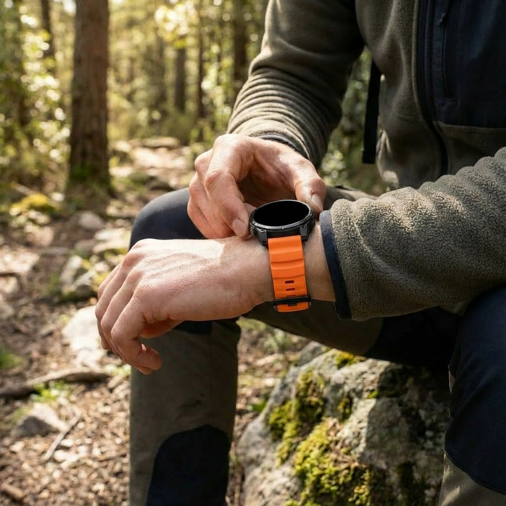 Garmin Fenix 8 Pro - 47mm Trail Silikonarmband (Orange)