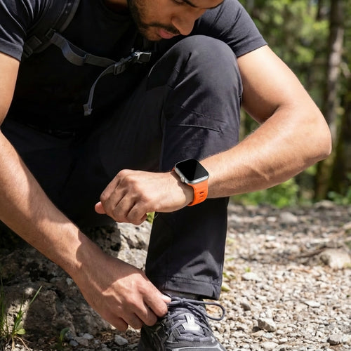 Bandz Apple Watch Silikonarmband 'Outdoor' (Orange)