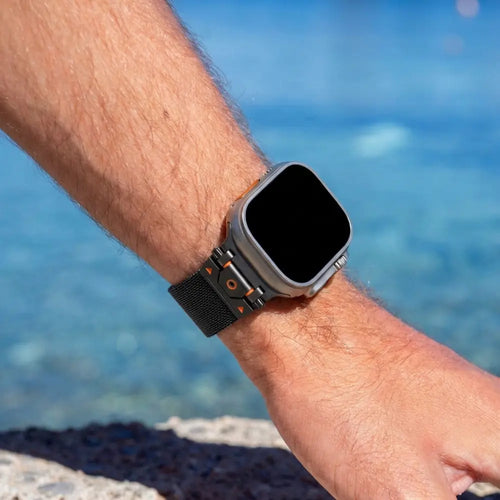 Bandz Apple Watch Rugged Milanese Loop Strap (Black)