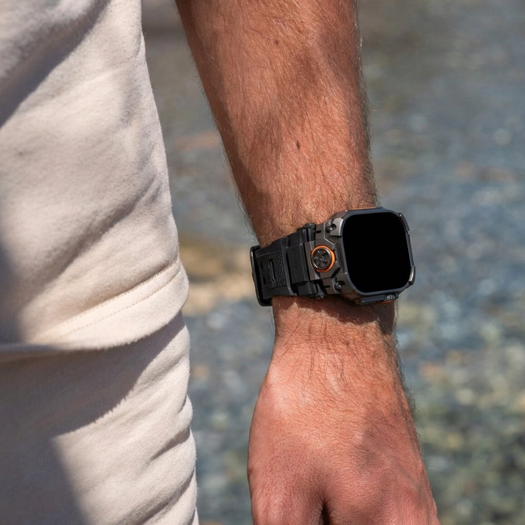 Apple Watch 'Four Claw' Silikonarmband (Schwarz)
