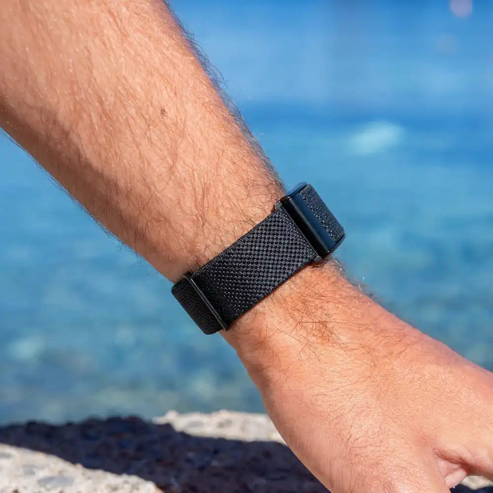 Polar Loop Nylon Armband (Schwarz/Grau)
