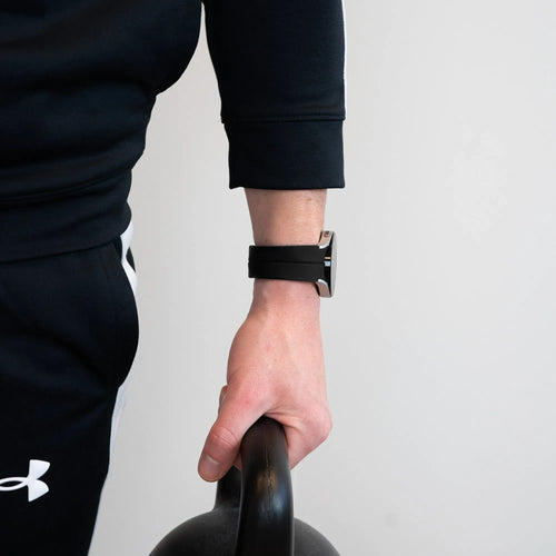 D-Buckle Silicone Strap, black, lifestyle photo
