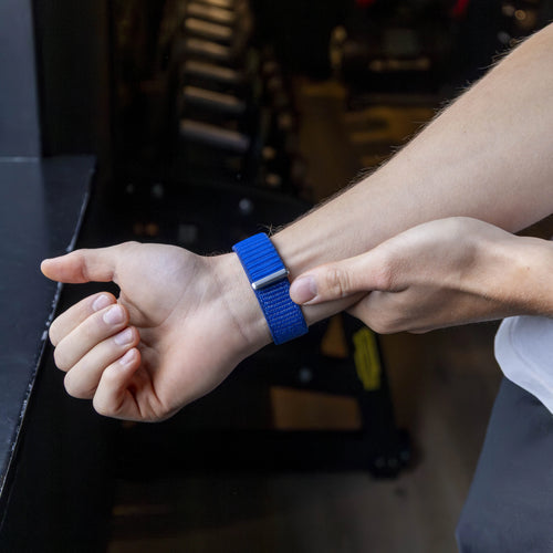 Wave Nylon Strap, royal blue, lifestyle photo