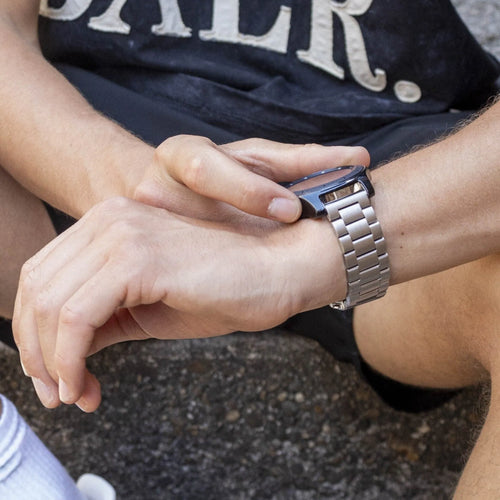 BALR Polar Grit X Steel Link Strap (Silver)