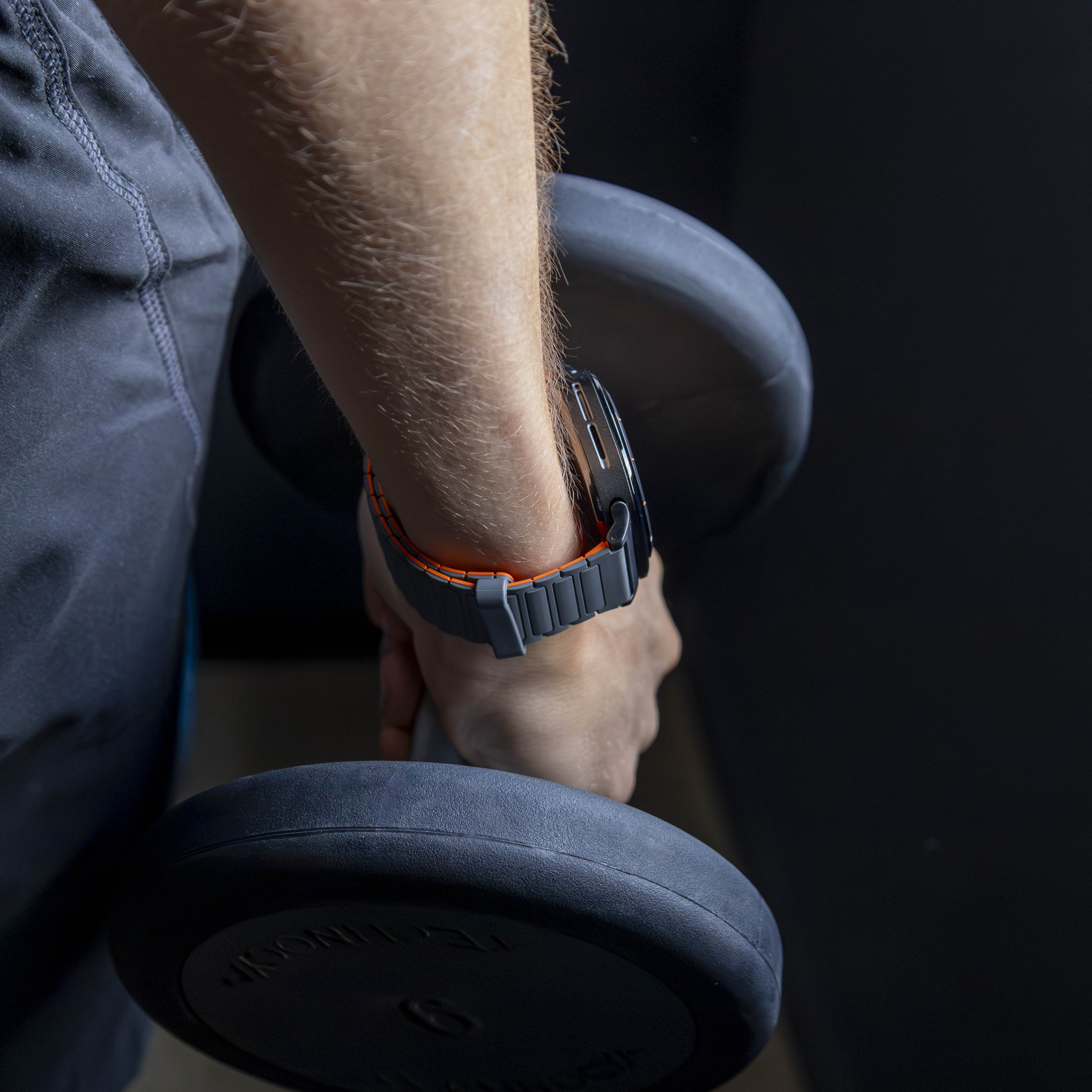 Samsung Galaxy Watch Ultra 2 Magnetic Silicone Strap (Grey/Orange)