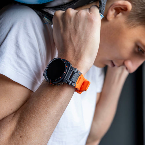 Samsung Galaxy Watch Ultra 2 Silicone Strap 'Explorer' (Orange/Black)