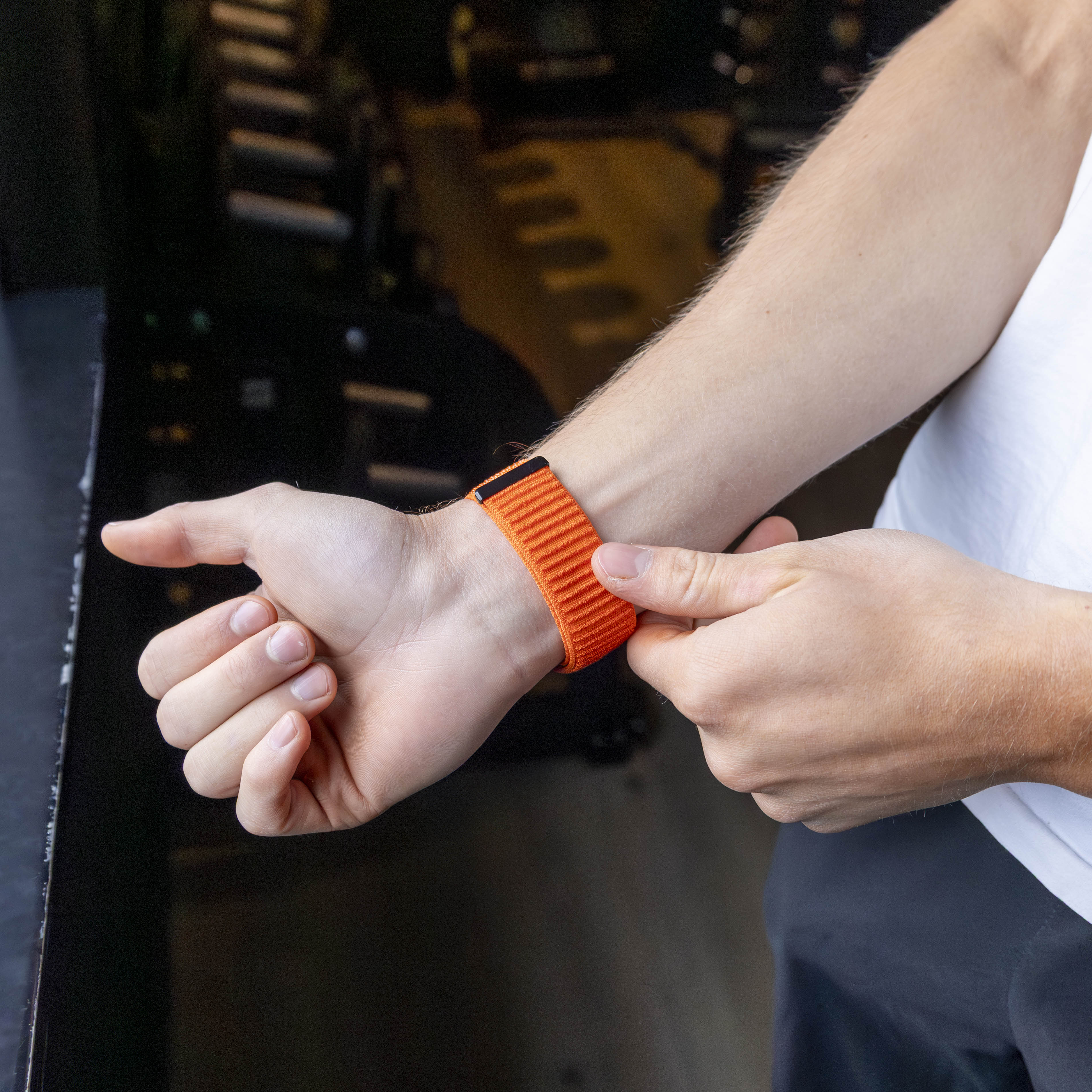 Apple Watch Ultra Wave Nylonarmband (Orange)