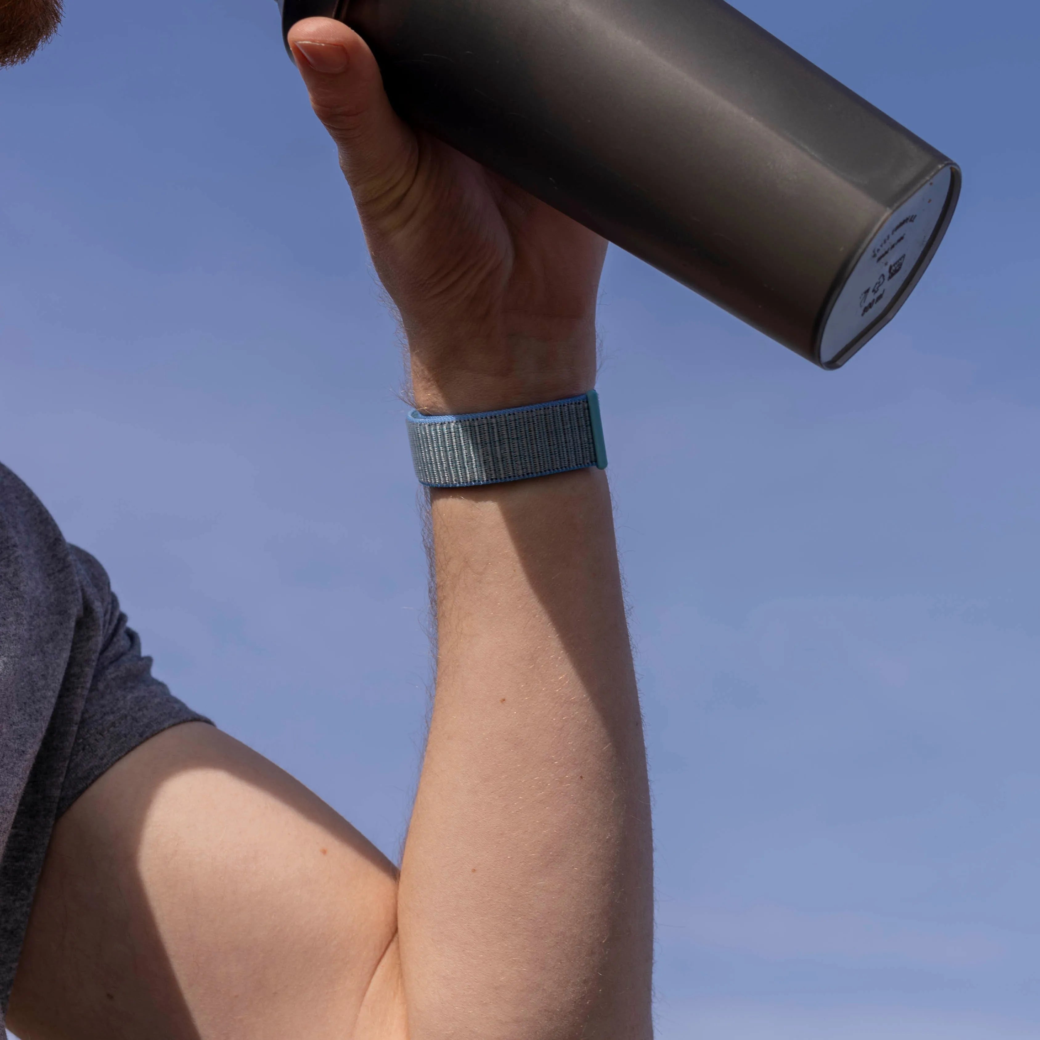 Fitbit Sense Nylonarmband (Hellblau)