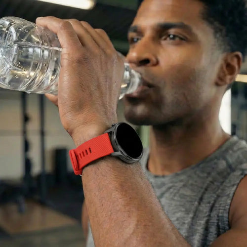 Bandz Garmin Forerunner 255s Silikonarmband 'Deluxe' (Rot)