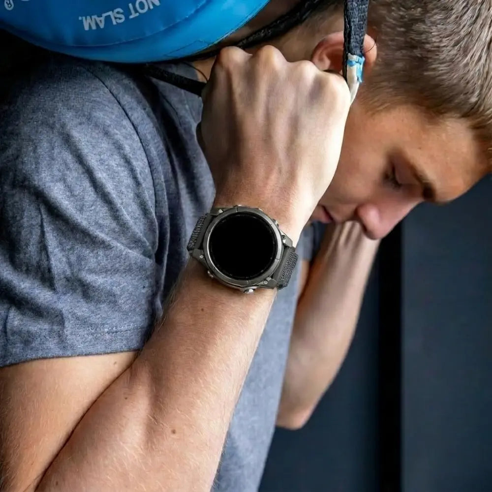 Garmin Tactix 8 - 47mm Premium Nylon Armband (Dunkelgrau)