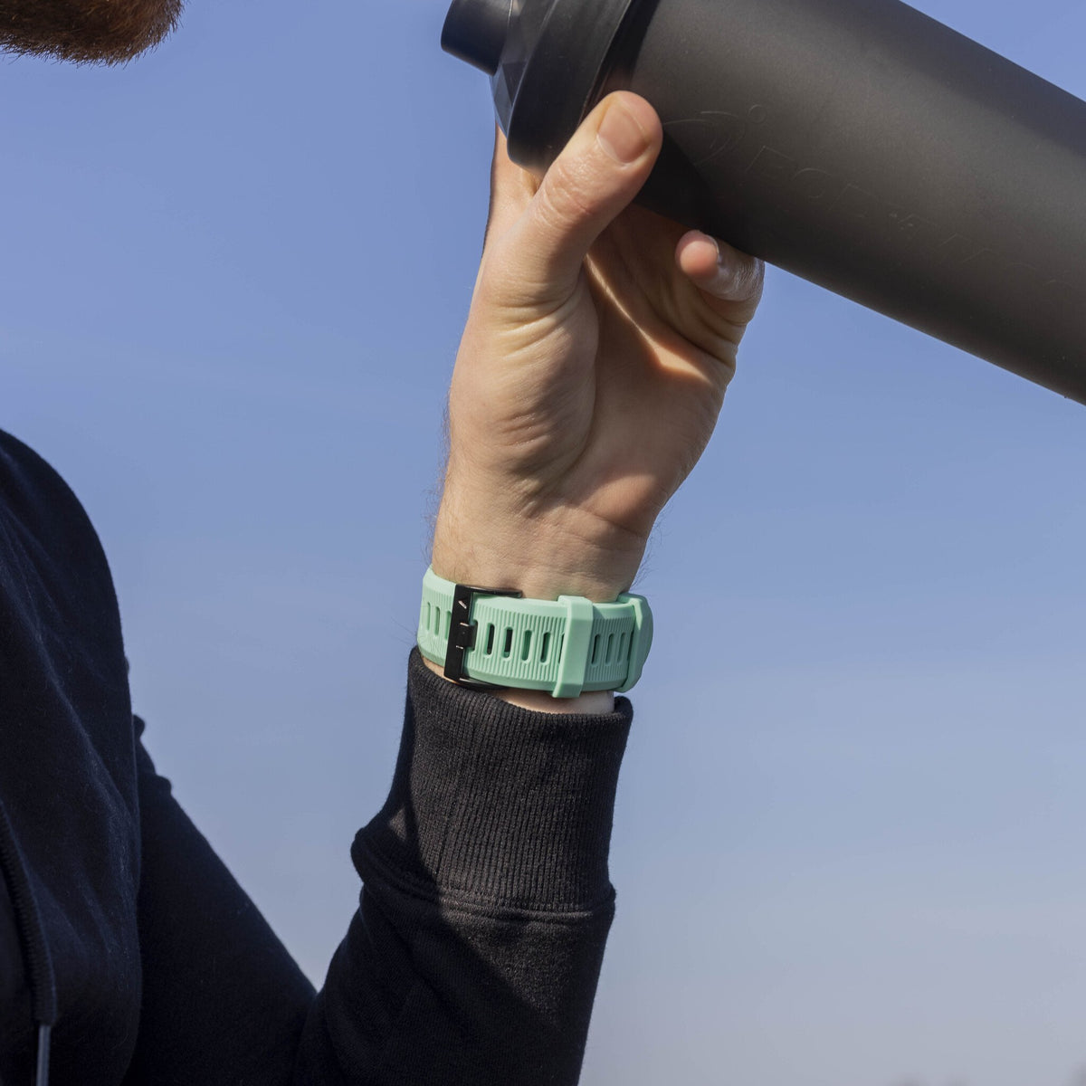 Silicone Strap, aqua, lifestyle photo