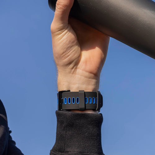 Garmin Fenix 7x Silicone Strap Tough (Black/Blue)