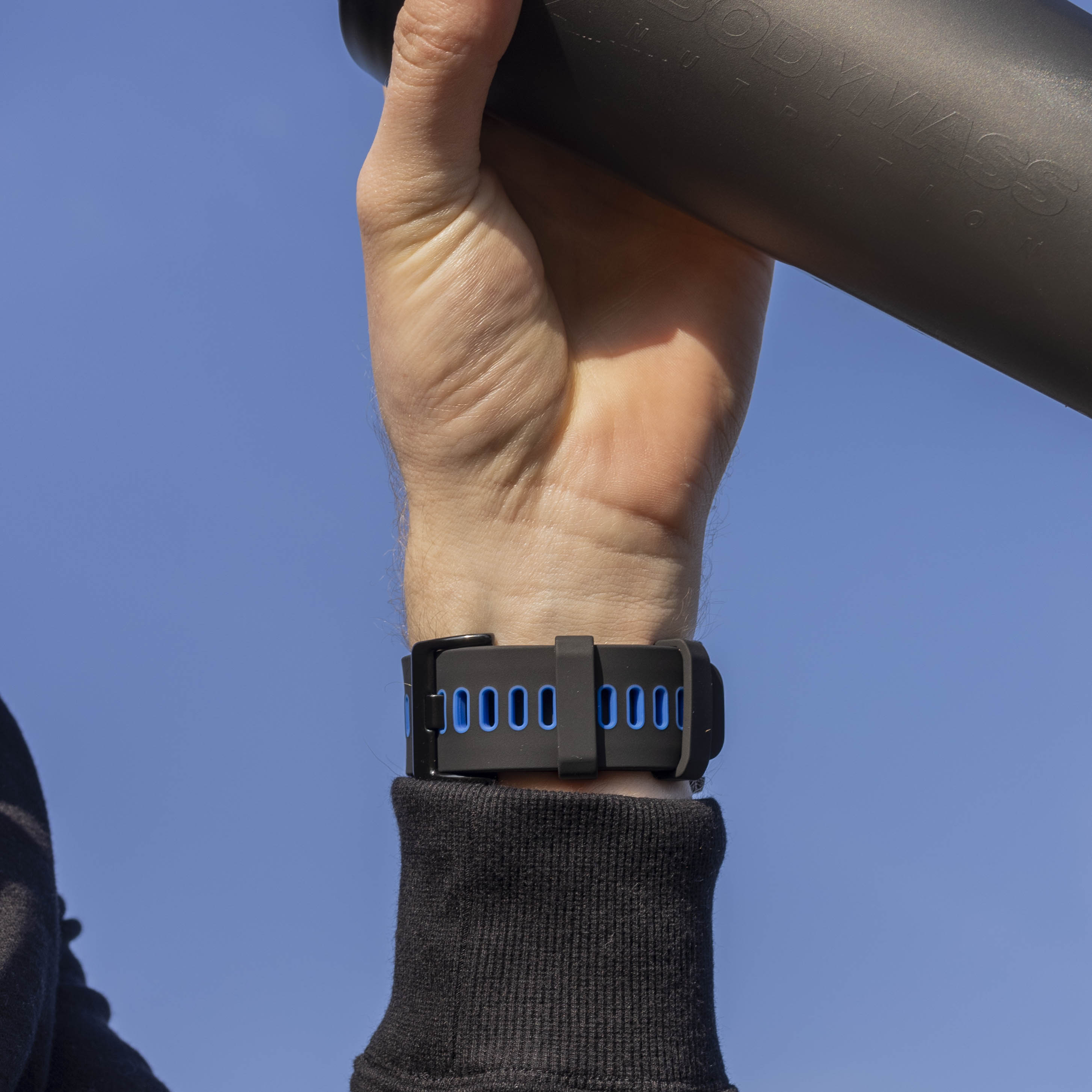 Garmin Enduro 1 / 2 / 3 Schnalle Sport Amrband (Schwarz/Blau)