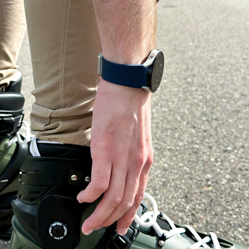 Silicone Magnetic Sport Strap, dark blue, lifestyle photo