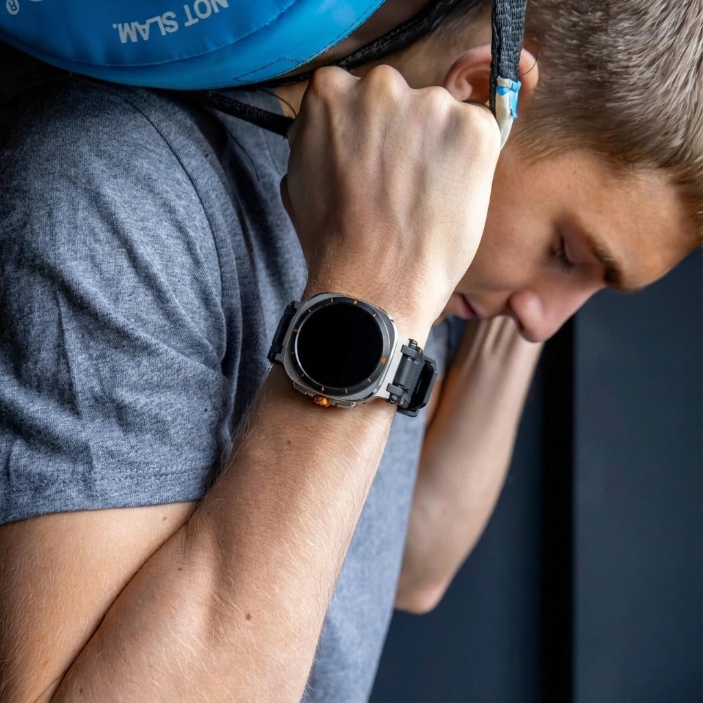 Samsung Galaxy Watch Ultra 2 Silikonarmband 'Explorer' (Schwarz mit Schwarz)