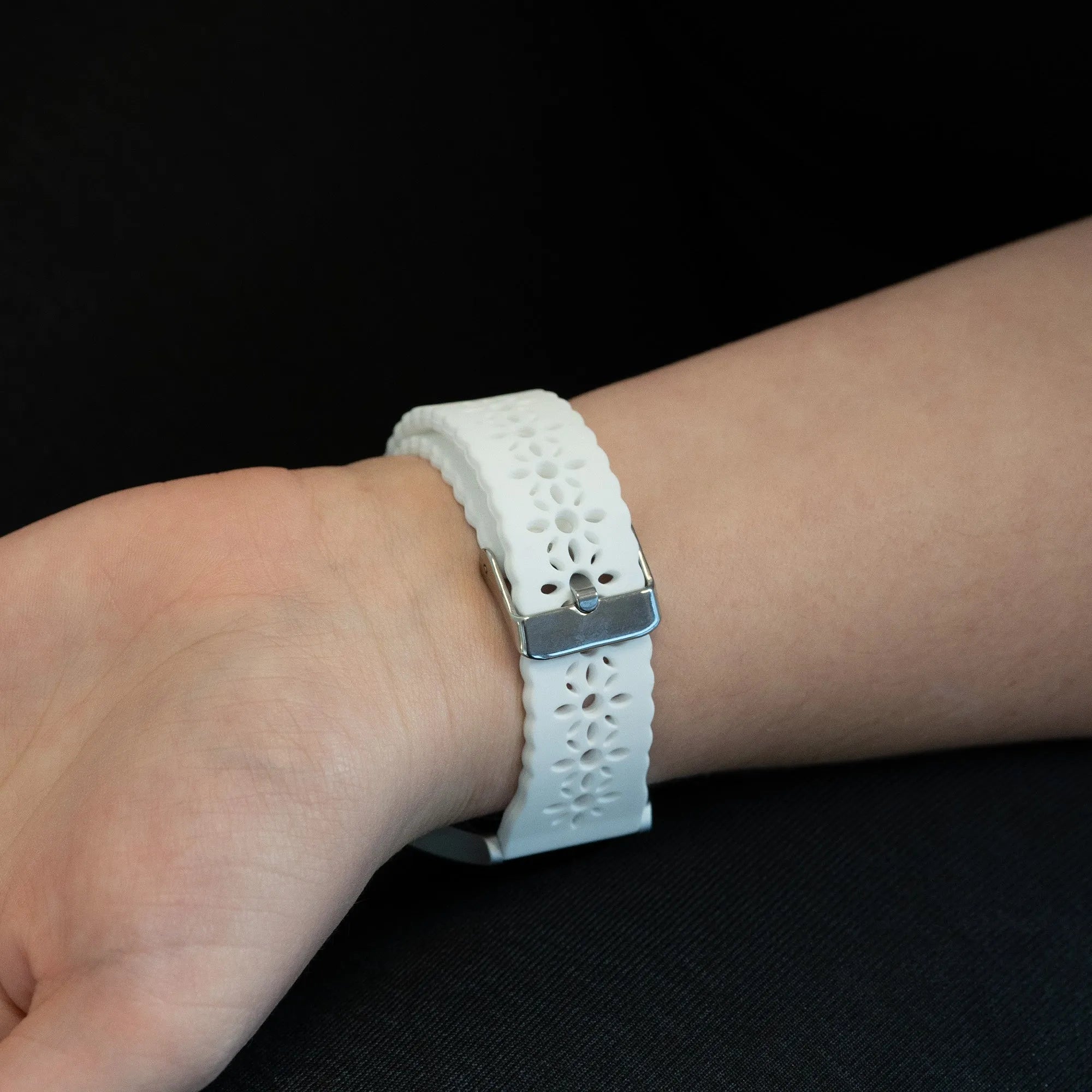 Bandz Maoo Ventura Gemustertes Silikonarmband (Weiß)