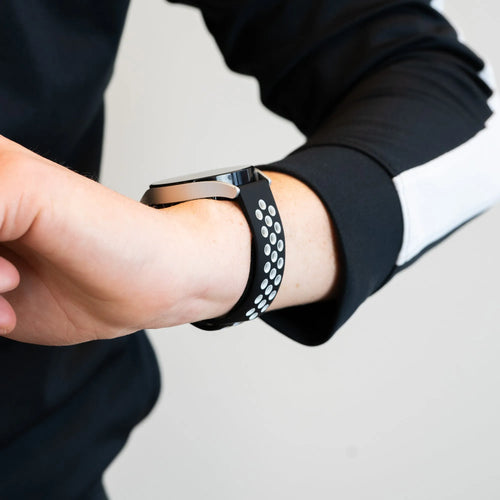 Bandz Actyve Smartwatch 20mm Sport Strap 'Deluxe' (Black/White)