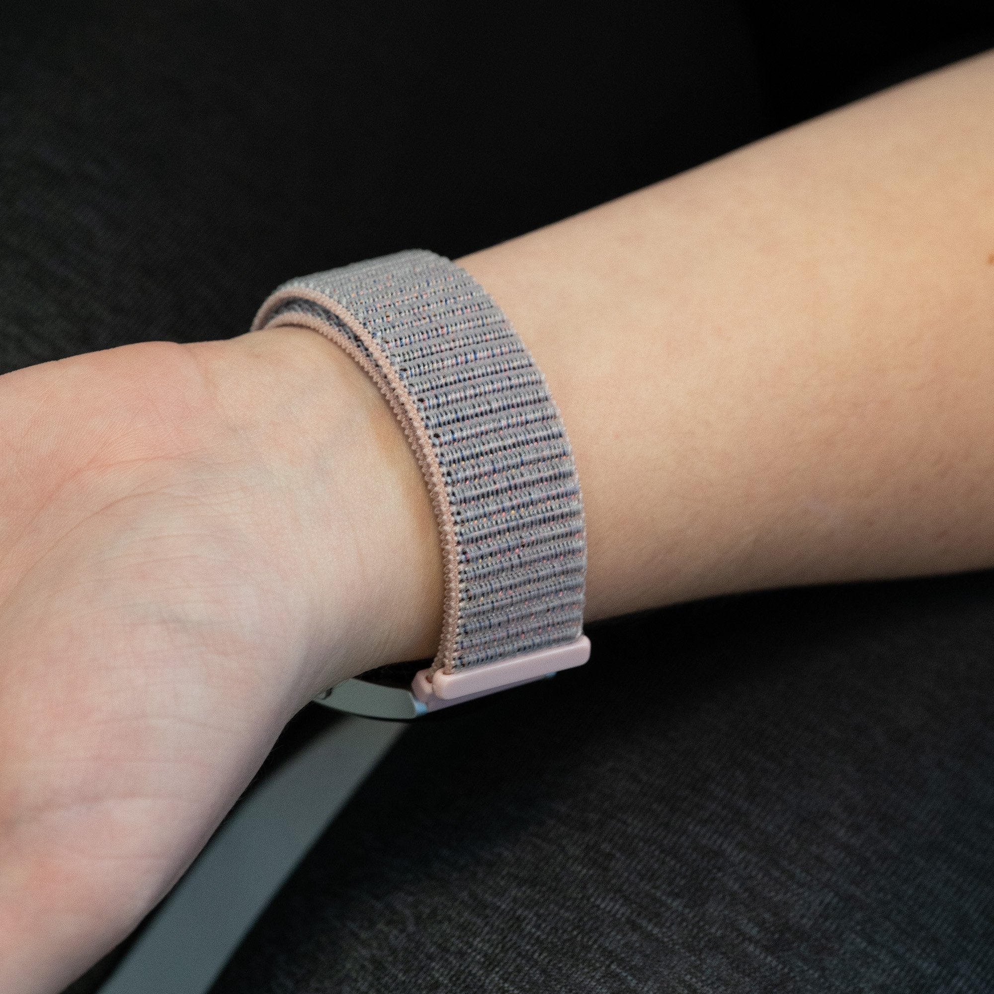 Bandz Garmin Vivomove HR Nylon Loop Armband (Rosa)