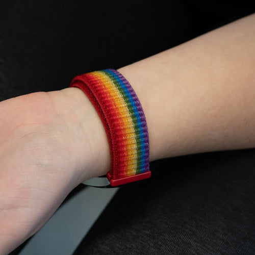 Bandz Garmin Vivomove 3 Nylon Loop Armband (Regenbogen)