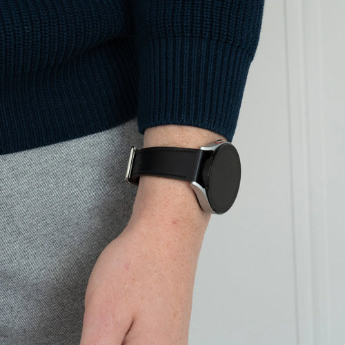 Bandz OnePlus Watch 3 Leather Strap 'Deluxe' (Black)