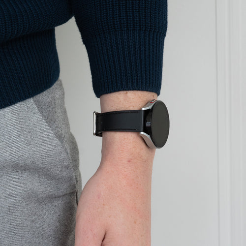 Bandz Samsung Galaxy Watch 42mm Leather Strap 'Deluxe' (Black)