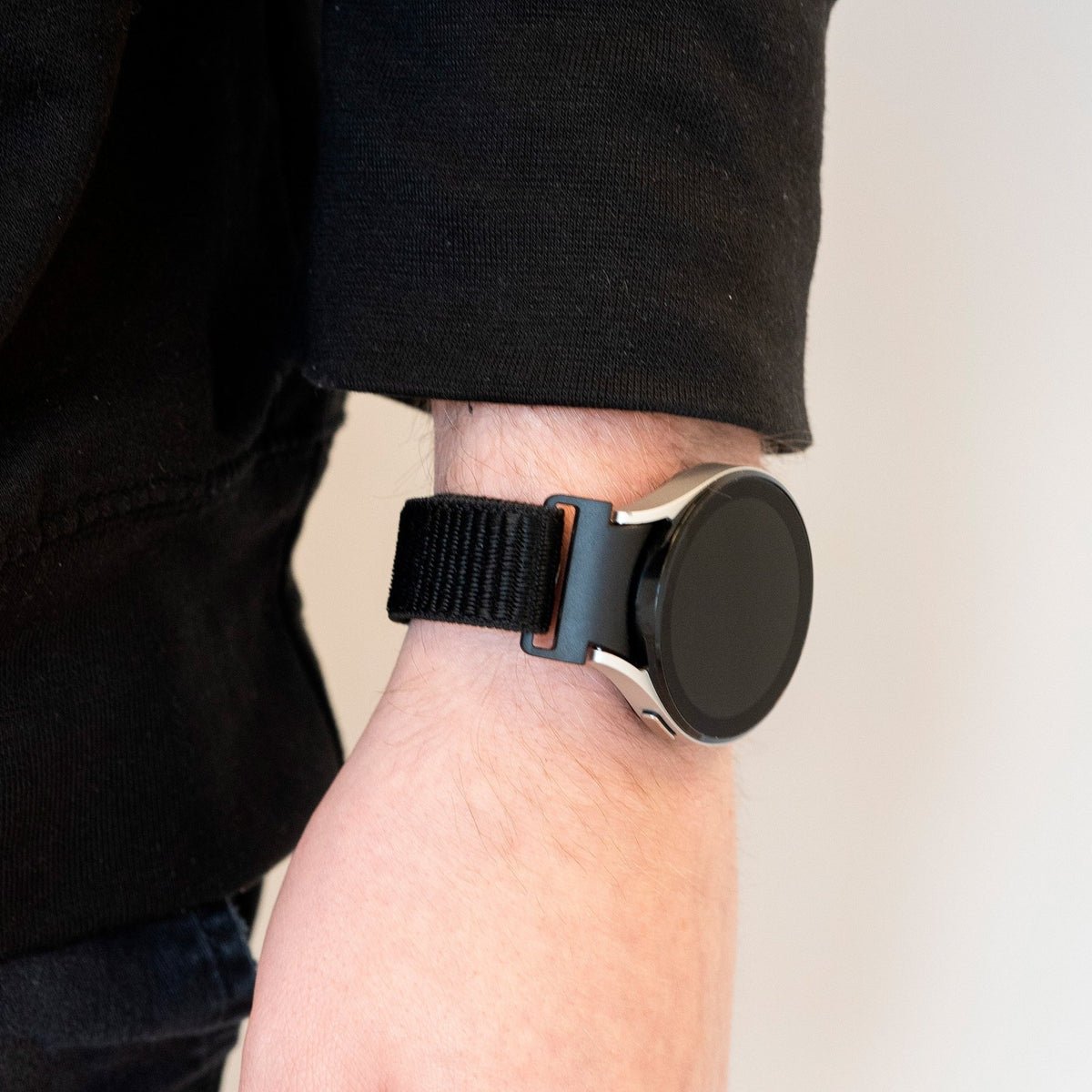 Nylon Strap 'One Push', black, lifestyle photo