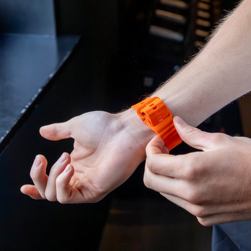 Samsung Galaxy Watch Ultra 2 Wave Silikonarmband (Orange)