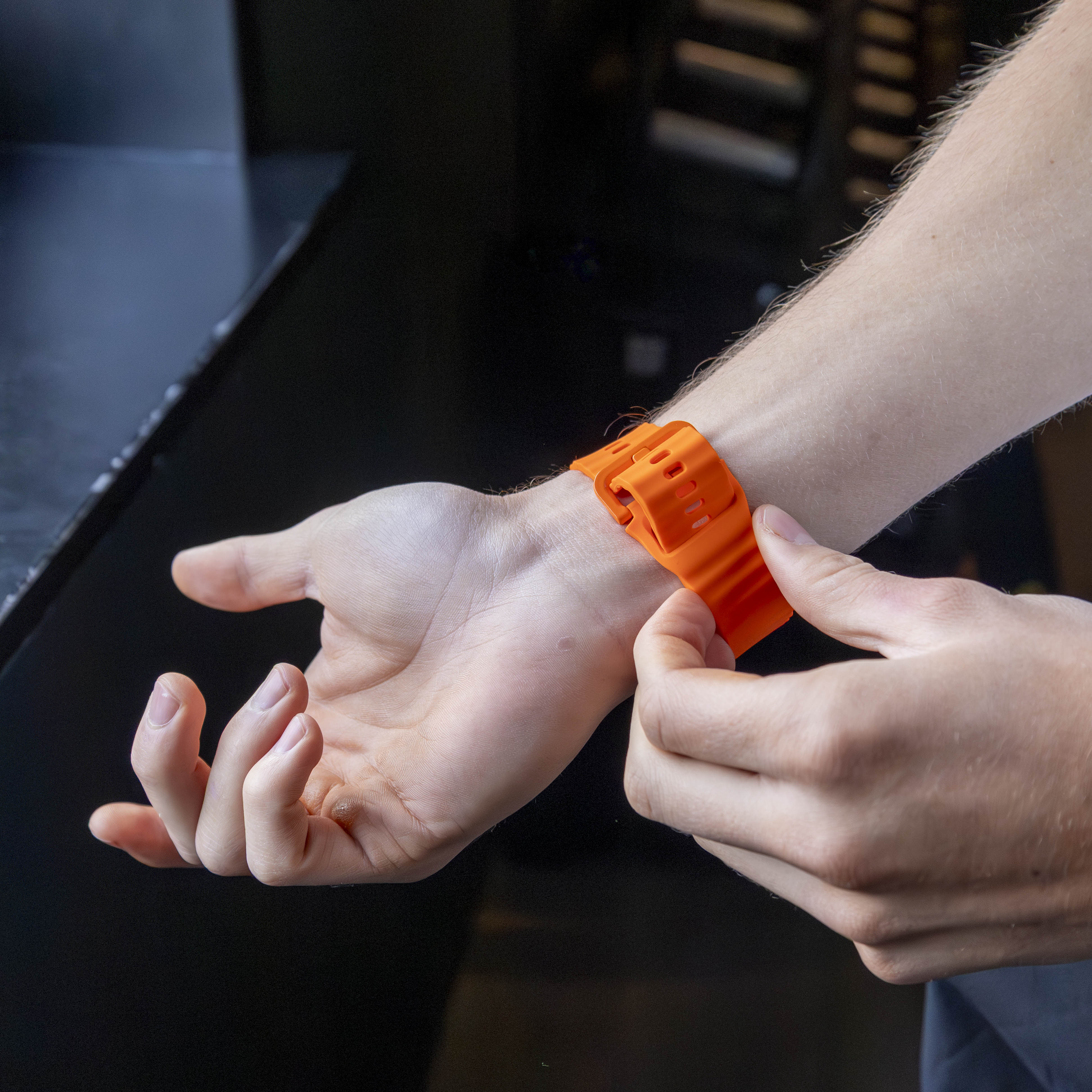 Samsung Galaxy Watch Ultra 2 Wave Silikonarmband (Orange)