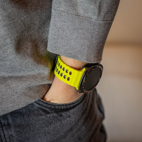 Samsung Galaxy Watch Ultra 2 Wave Silikonarmband Duo (Limette/Dunkelgrau)