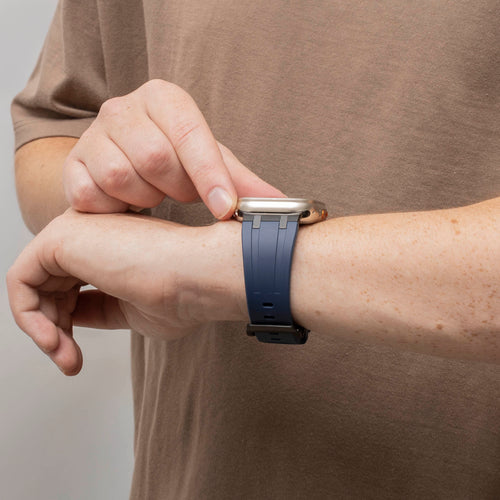 Bandz Apple Watch Ultra Silicone Strap 'Luxe Liquid' (Blue/Black)