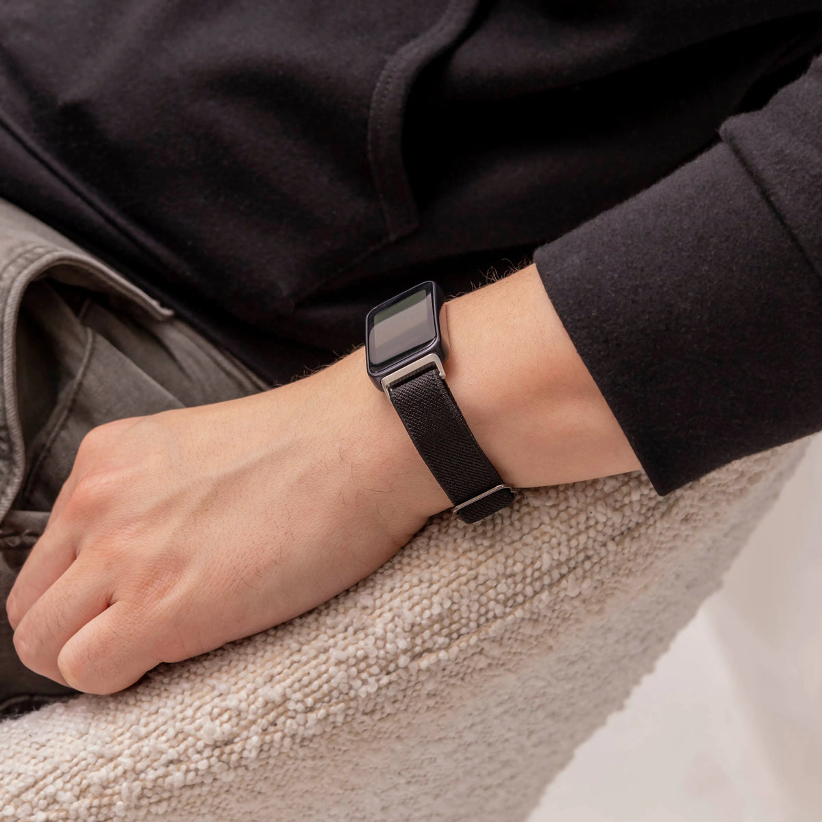 Nylon Elastic Strap, black, lifestyle photo
