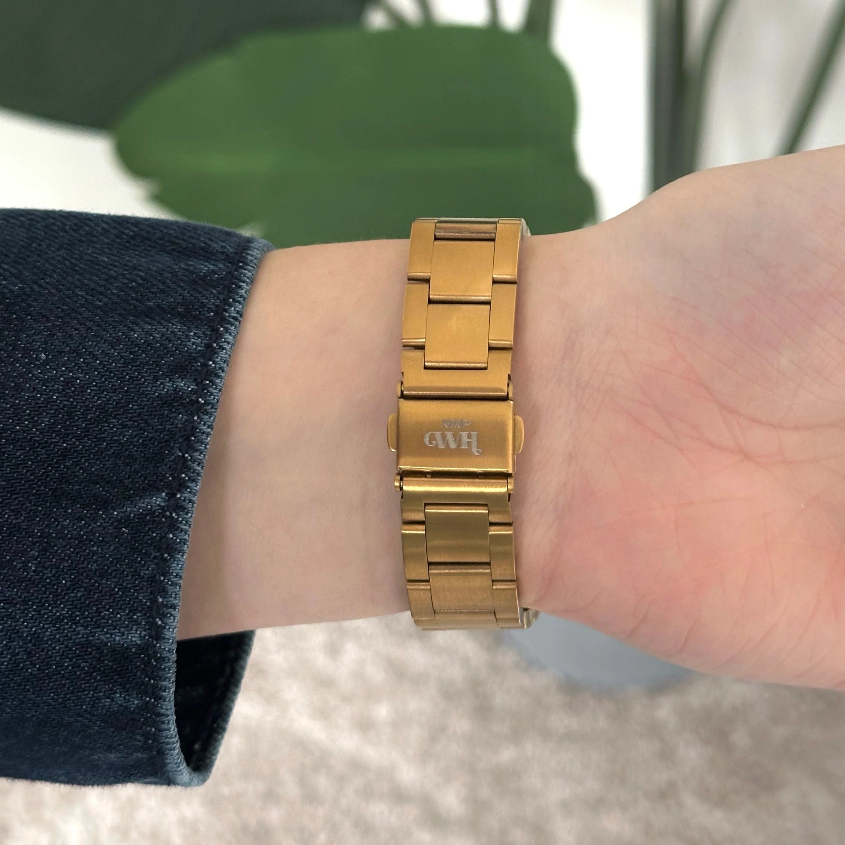 xoxo Wildhearts Apple Watch Feines Stahlarmband (Gold)