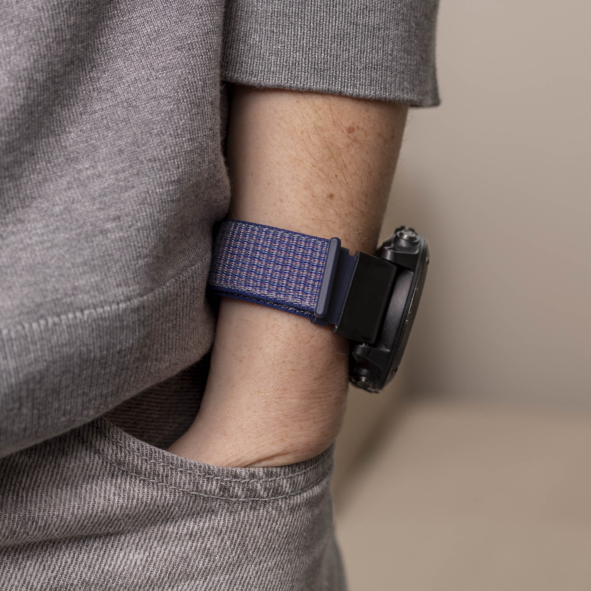 Garmin Fenix 5 / 6 Nylonarmband (Dunkelblau)