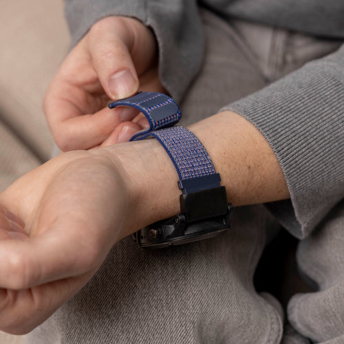 Garmin Fenix 5x / 6x Nylonarmband (Dunkelblau)