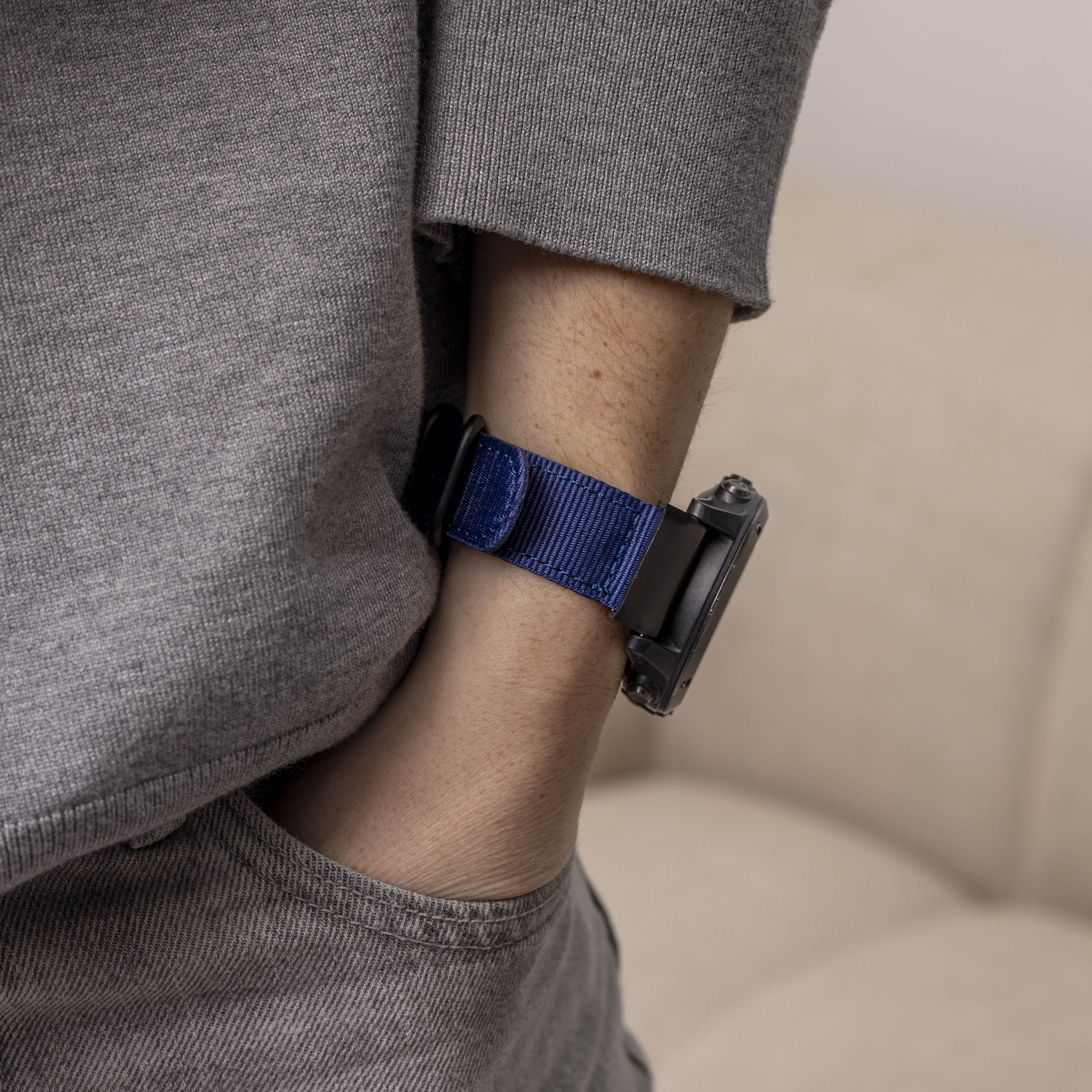 Garmin Instinct 3 - 50mm Nylon Schnallenarmband (Blau)