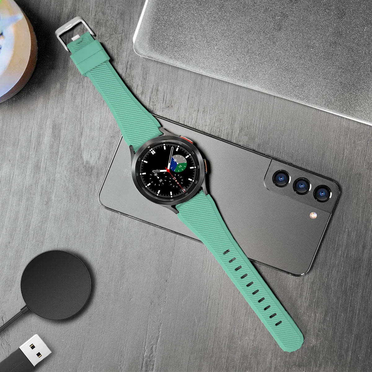 Amazfit Active Twill Silicone Strap (Aqua)