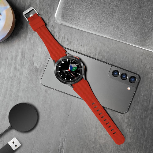 Twill Silicone Strap, red, lifestyle photo