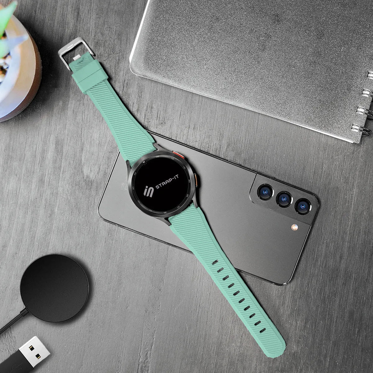 Coros Apex 2 Pro Twill Silikonarmband (Aqua)
