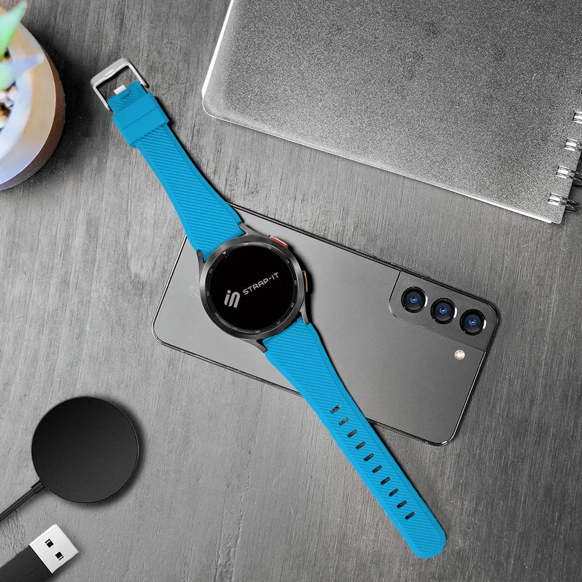 Oppo Watch X3 Twill Silikonarmband (Hellblau)