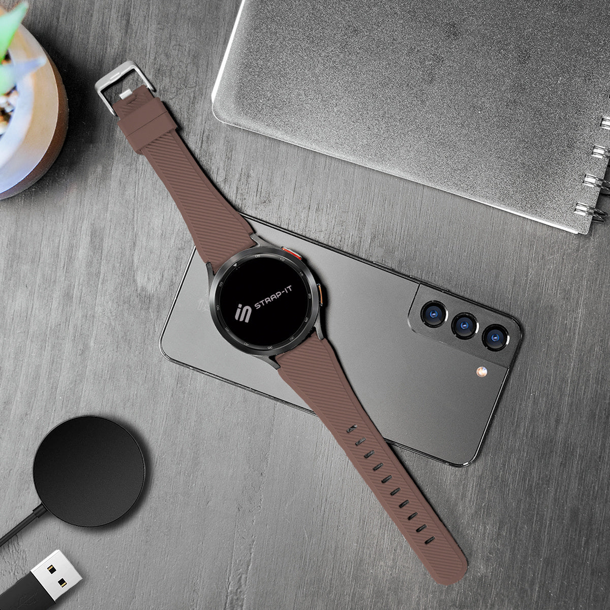 Amazfit Bip 5 Twill Silicone Strap (Brown)