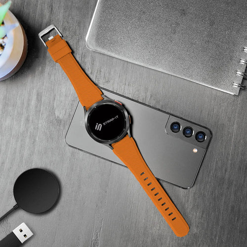 Motorola Moto Watch - 47mm Twill Silicone Strap (Orange)