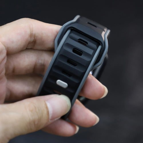 Silicone Premium Outdoor Strap, black/grey, lifestyle photo