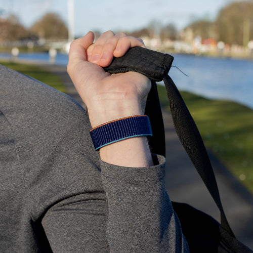 Nylon Strap 'Classic' P-Buckle, dark blue, lifestyle photo
