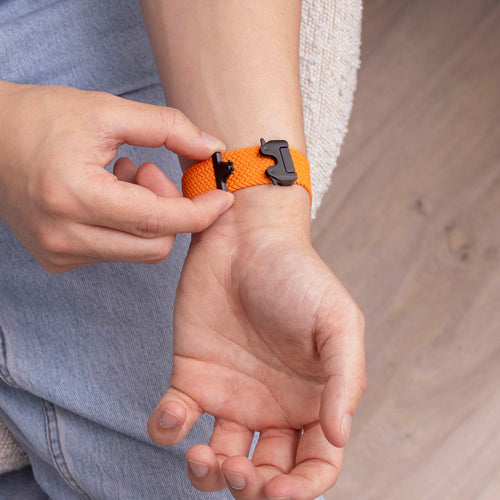 Samsung Galaxy Watch 8 Classic Geflochtenes Armband mit P-Schnalle (Orange)