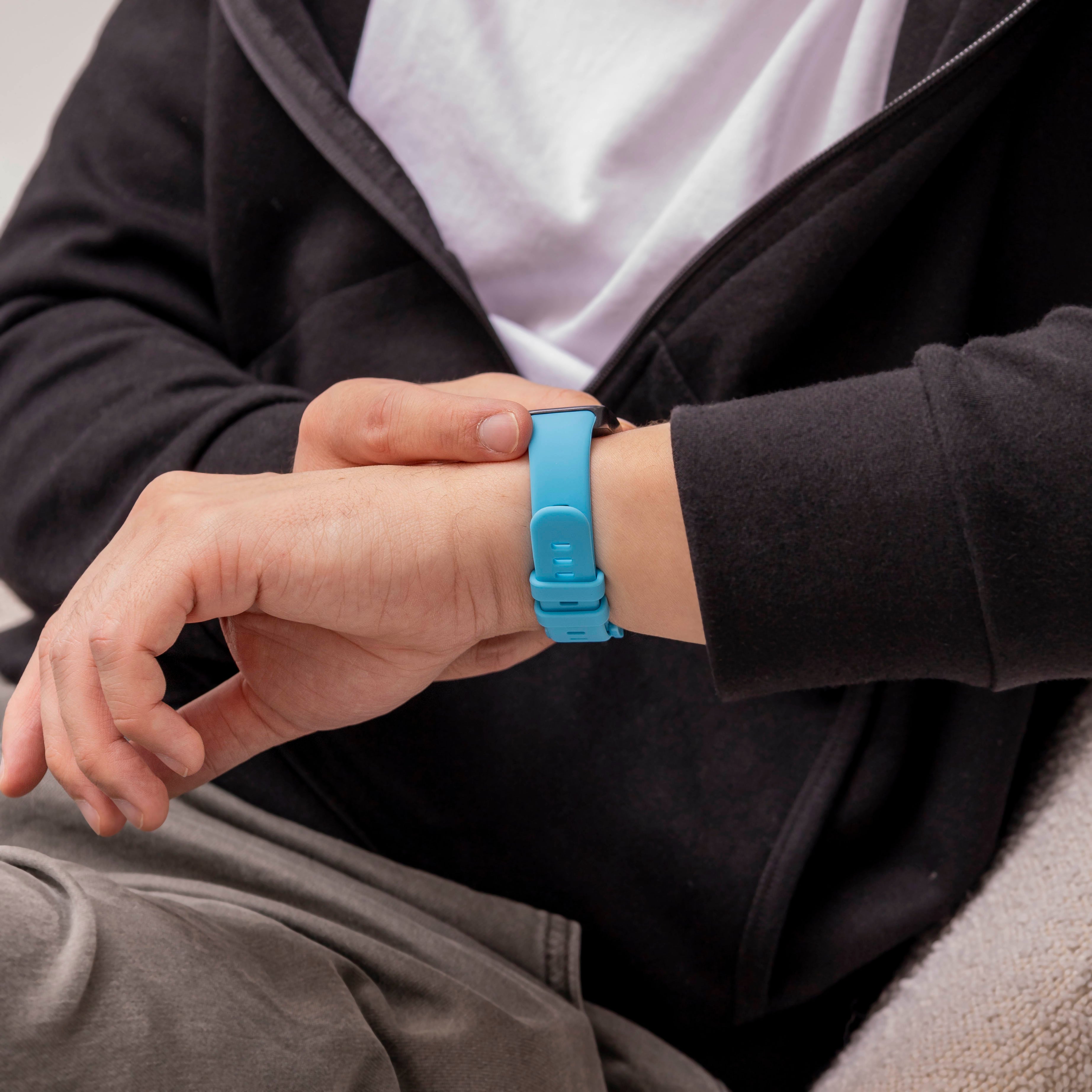 Huawei Band 10 Classic Silikonarmband (Hellblau)