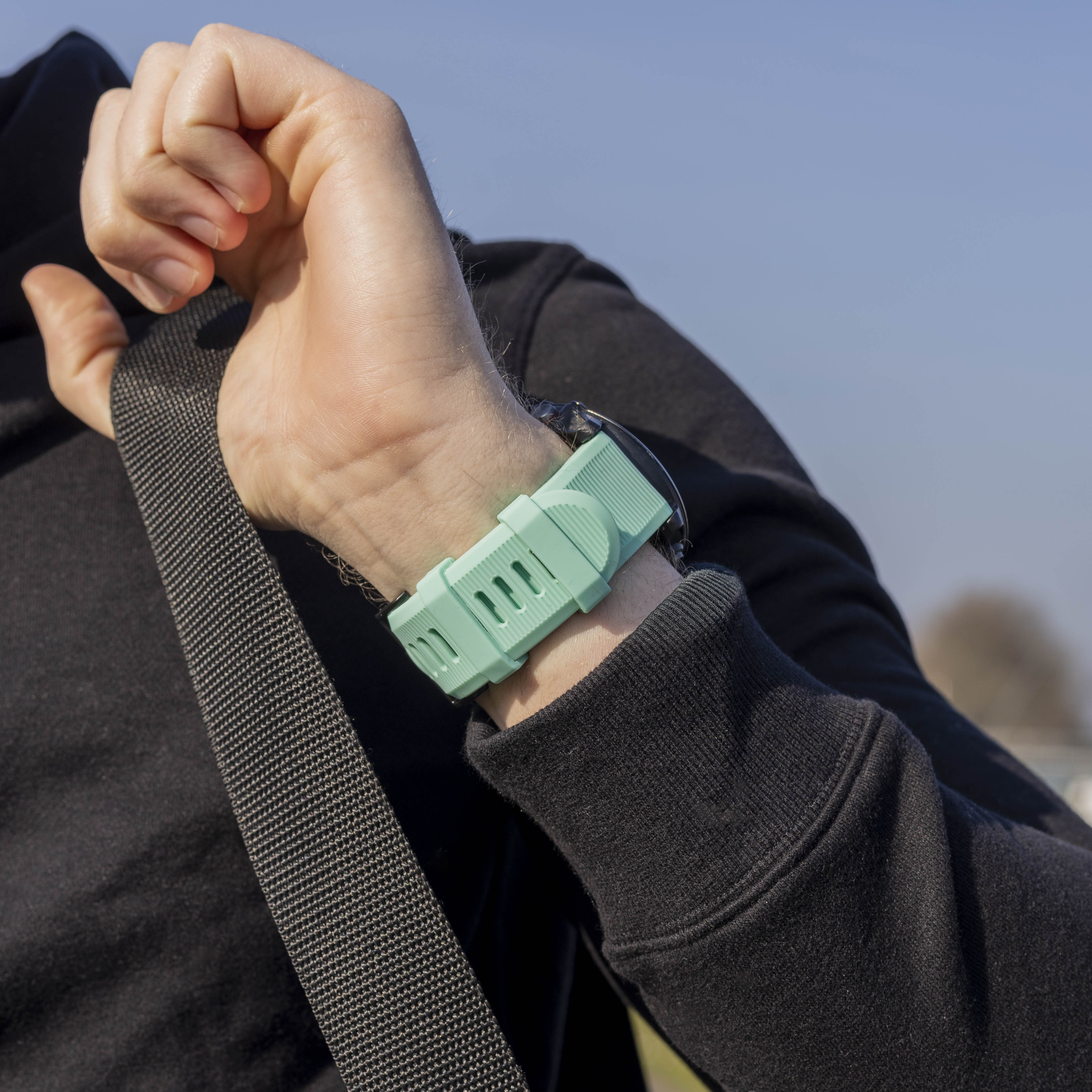 Garmin Quatix 3 / 6x / 7x Solar Silicone Strap (Aqua)