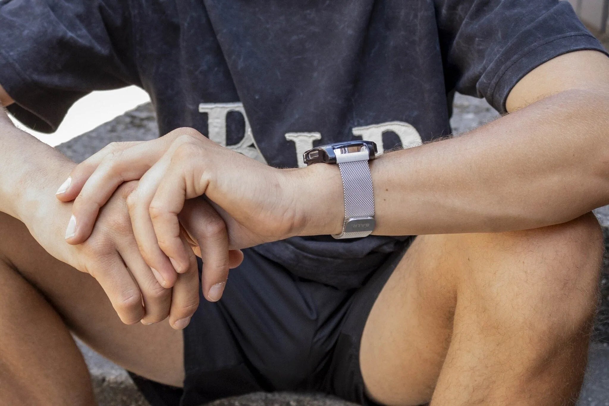 BALR Polar Grit X Milanese Armband (Silber)